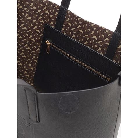 burberry large monogram embossed leather tote|Burberry large belt tote bag.